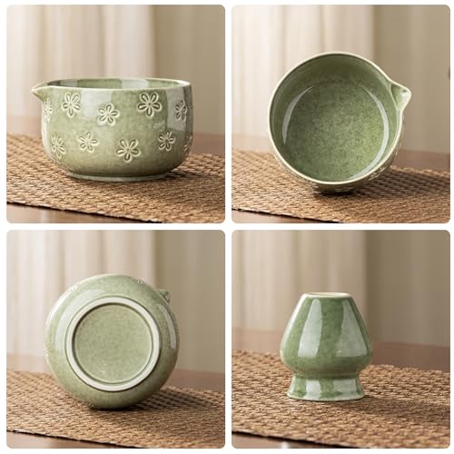 Matcha Whisk Set (Mottled Green)