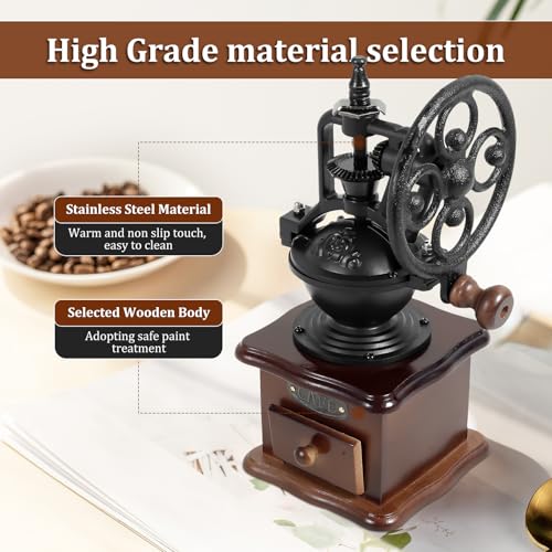 Manual Coffee Grinder with Catcher Drawer