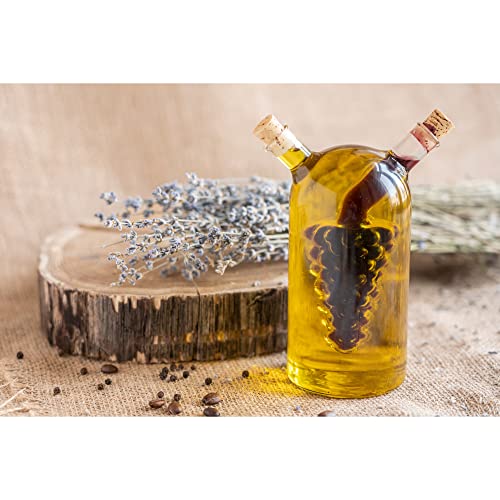 7050 Run Grape Motif Oil and Vinegar Cruet Dispenser Bottle (Grape Motif)