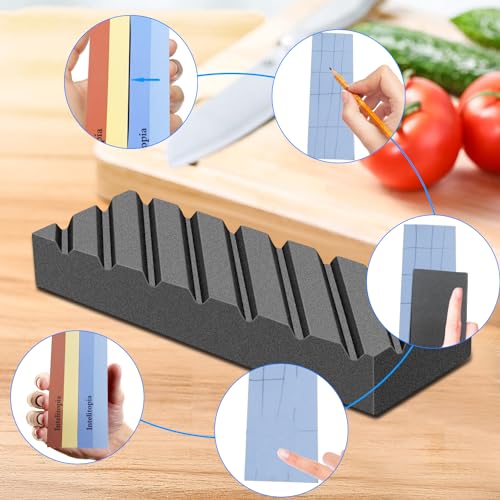 Complete Knife Sharpening Stone Set (Red bule-7cps)