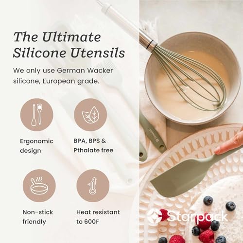 Starpack 'Whip it Good' Silicone Whisk for Nonstick Cookware (Sage Green)