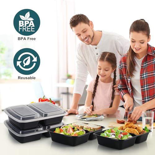 Meal Prep Containers 30 OZ (50pack-30oz 2 Compartment)