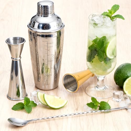2 Pack Jigger for Bartending (Gold & Silver)