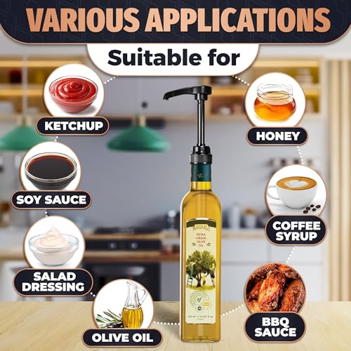8 Pcs Coffee Syrup Pump (Black 8-pack)