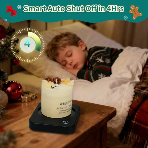 Coffee Mug Warmer with Auto Shut Off & 3 Temp Settings (Black Xmas)