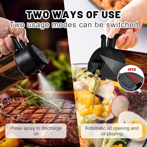 16 Oz 470 Ml Oil Dispenser For Kitchen Spray (black-2)