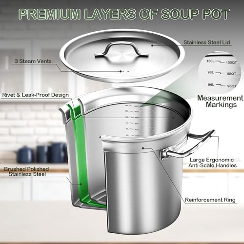 Stainless Steel Stock Pot (100 Quarts)