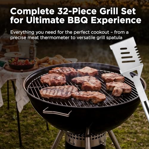 32 Psc Grilling Accessories (32 Pcs / Silver)