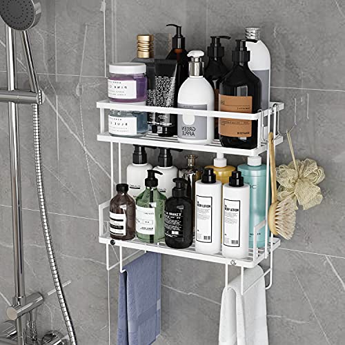 2 Tier Over Toilet Storage Shelf (White / 2-Tier)