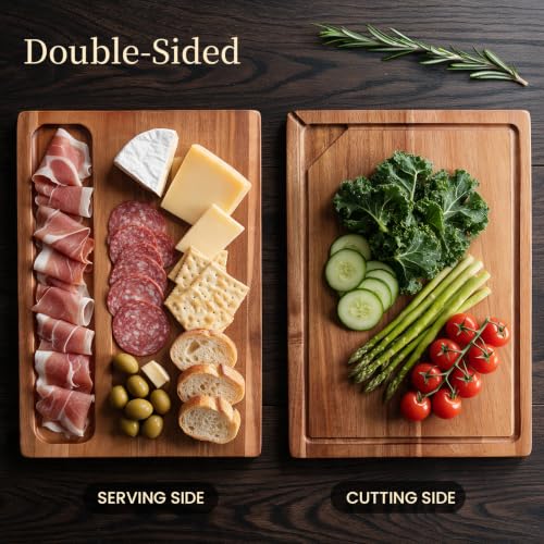 Acacia Wood Cutting Board Set of 3 (3-Piece Set)