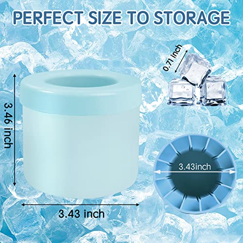 Cylinder Silicone Ice Cube Mold (1 Pcs / Blue-Green)