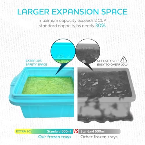 Silicone Freezer Tray With Lid (Gray)