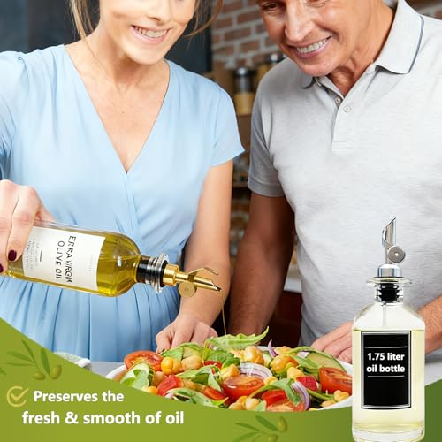 Olive Oil Pour Spout with Adapters (12 Pack Pour +Adapters / Sliver)