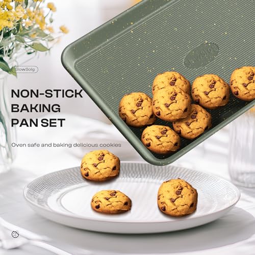 8 Piece Nonstick Bakeware Set (Green / 8PCS)