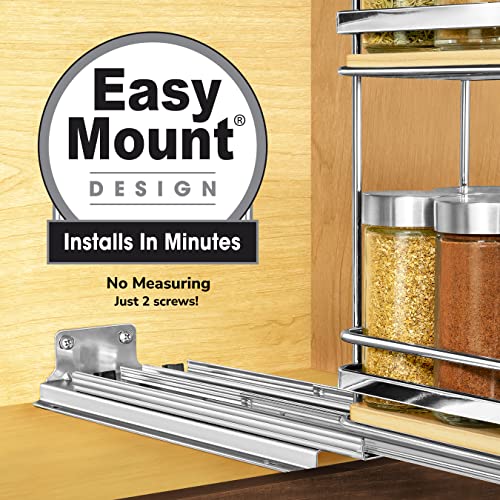 lite™ Pull Out Spice Organization for Cabinets (Wood / 4-1/4" - 2 Tier)