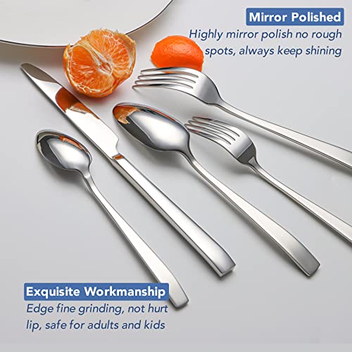 40 Piece Silverware Set Service for 8 (Silver Mirror)
