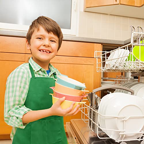 Kids Aprons with Large Pocket 2 Pack (Medium / Greenx2)