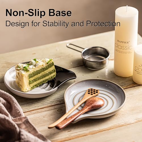 Ceramic Spoon Rest for Stove Top (White)