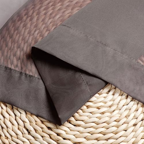 Sheer Curtains 63 Inch Length 2 Panels (Chocolate Brown / 42"W x 63"L (Pack of 2))