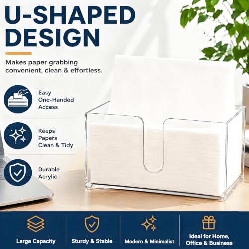 2 Pack Acrylic Paper Towel Holder