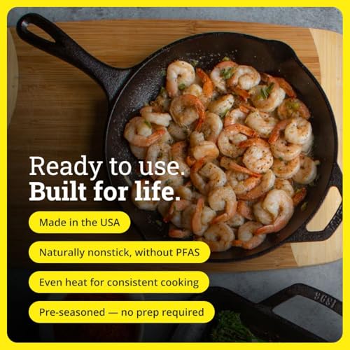 Pre Seasoned Cast Iron Skillet Set (Skillet / 8-inch, 10.25-inch, 12-inch)