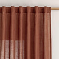 Semi Sheer Curtains 72 Inch Length for Bedroom 2 Panels (50"W x 72"L (Pack of 2) / Terracotta)