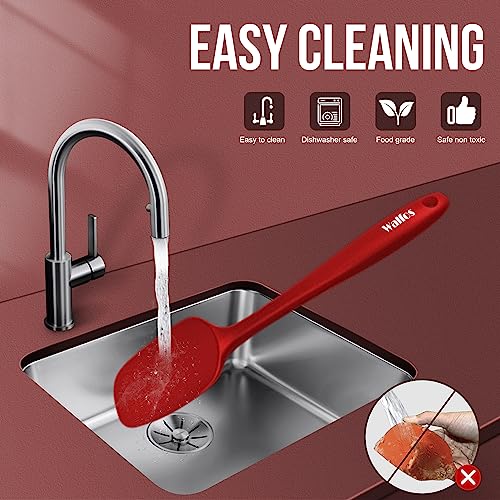 Silicone Spatula Set of 5 (Red / 5 pieces Scraper Spatulas 600°F)