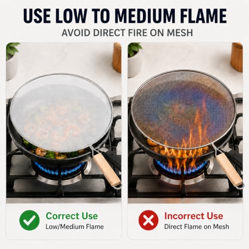 3PCS Grease Splatter Screen for Frying Pan