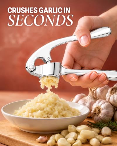 Premium Garlic Press Set (Large | Chrome)
