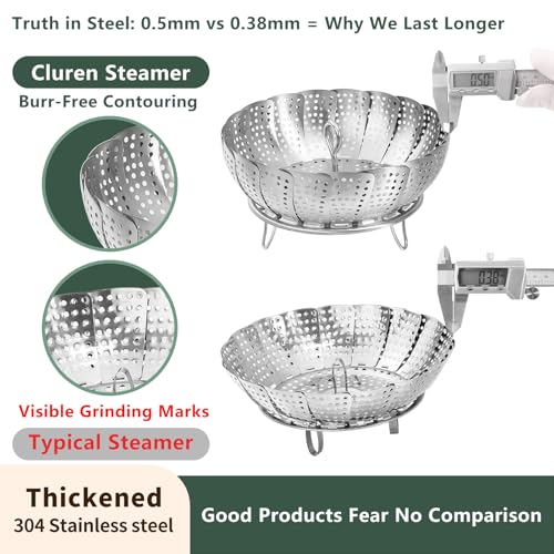 Steamer Basket for Cooking 304 Stainless Steel Entirely Thickened (6'' To 10'')