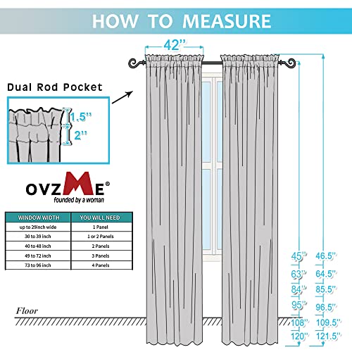 Light Green Sheer Curtains 63 inch Length 2 Panels Set for Bedroom Living Room (Sage Green / 42"W x 63"L (Pack of 2))