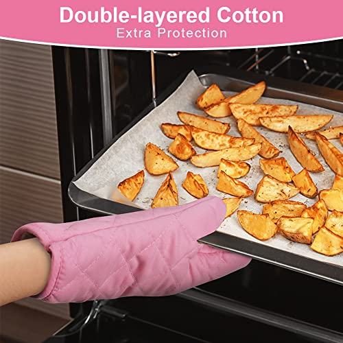 Pink Oven Mitts (Pink)