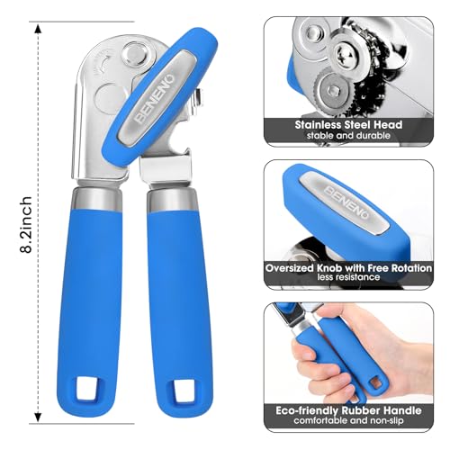 Heavy Duty Hand Can Opener Manual with Magnet (Klein blue)