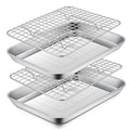 9 Inch Toaster Oven Pan Tray with Wire Rack (9 Inch)