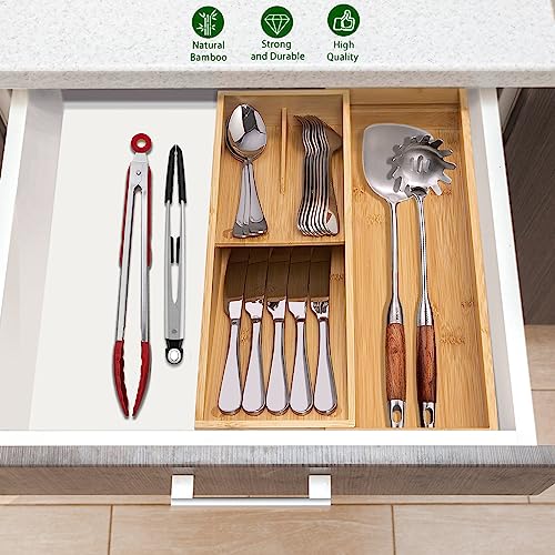 Bamboo Kitchen Drawer Organizer (L)