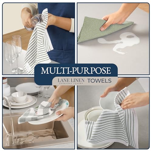 Kitchen Towel and Pot Holder Sets 20 Pc (Kitchen Linen Set of 20 / 01: Olive)