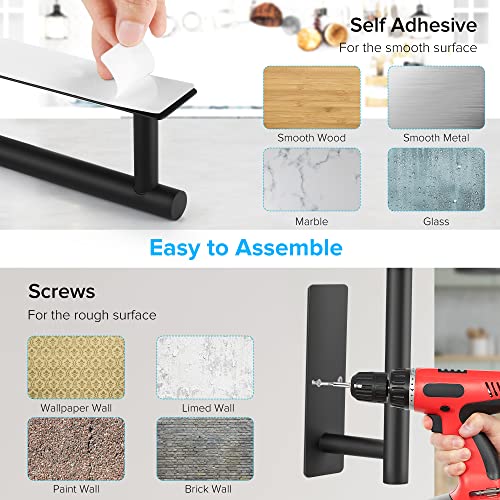 Paper Towel Holder Under Cabinet (Black_2nd Gen)