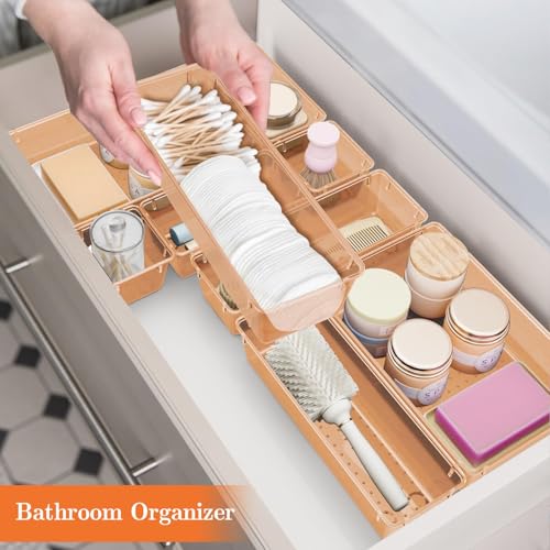 25 PCS Plastic Drawer Organizer (Orange)