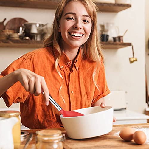 Silicone Cooking Spatulas and Spoons (Red)