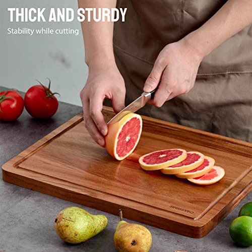 16.5" x 13" Acacia Wood Cutting Board (16.5"L x 13"W)
