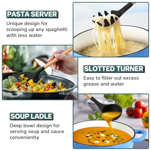 Cooking Utensils Set of 7 (Black)