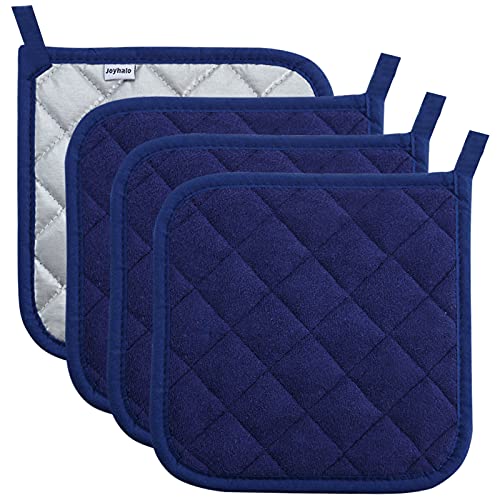 4 Pack Pot Holders for Kitchen Clearance (Dark Blue / 4 pack)