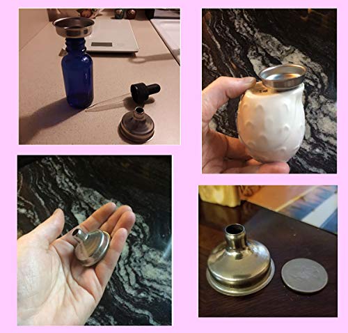 12 Pcs Stainless Steel Mini Funnels 1.25 Inch for Miniature Bottles (12 pack)