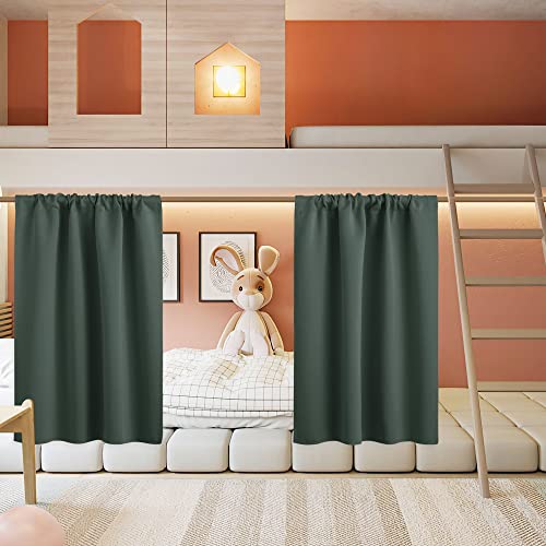 Half Curtain Tiers 36 inch Length (Dark Green / 34"W x 36"L (Pack of 2))