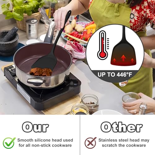 Silicone Cooking Utensils (Black)