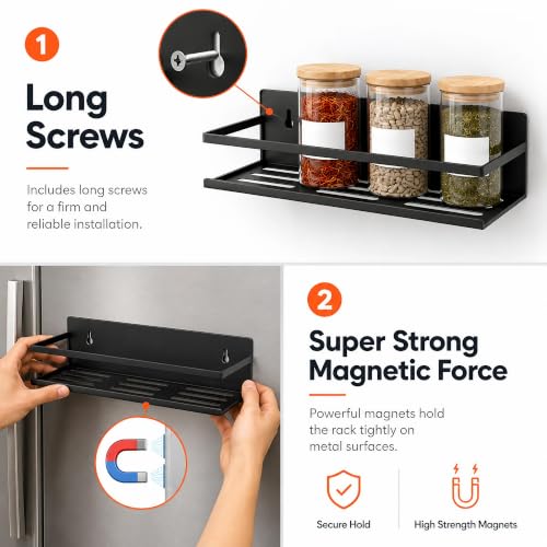 Magnetic Spice Rack 4 (Black)