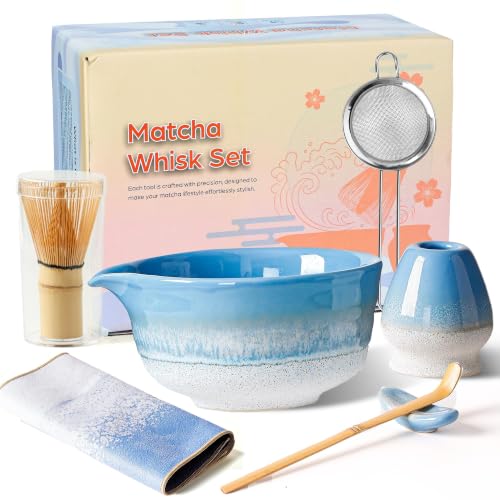 Matcha Whisk Set (Light Blue)