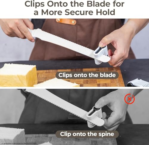 Bread Knife for Homemade Bread (Creamy White)
