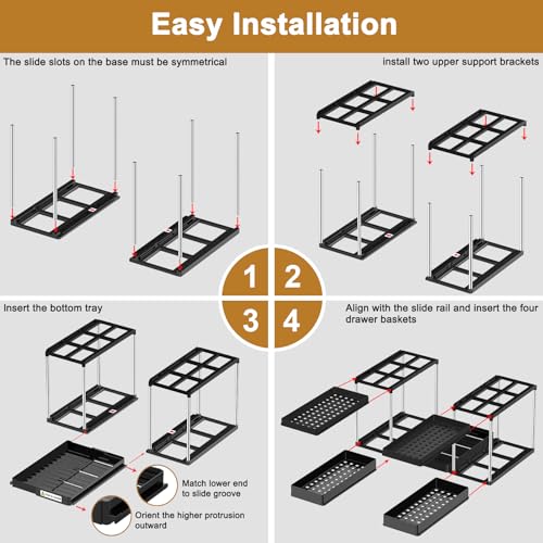Expandable Under Sink Organizer (27.9"L x 15.51"W-Fixed height)