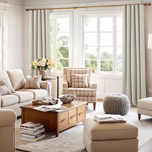 Blackout Curtains 108 inches Long (Z - Beige / 52"W x 108"L (Pack of 2))